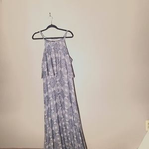 NWT Torrid ACAS navy and white medallion popover maxi, sleeveless size 2X